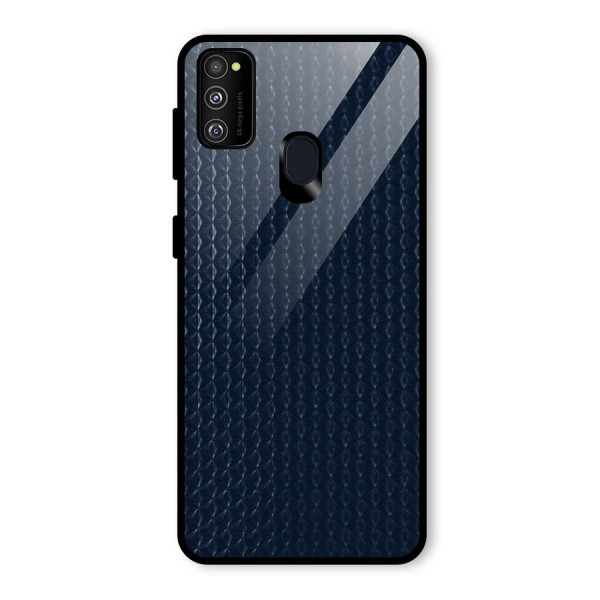 Blue Pattern Glass Back Case for Galaxy M21